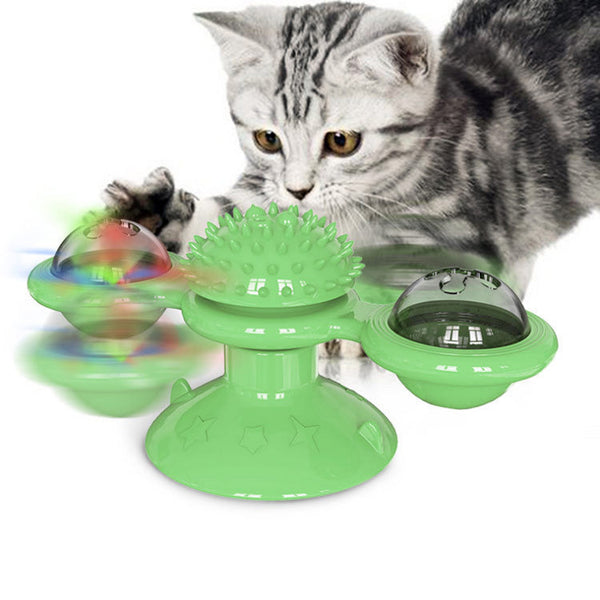 Sucker Turn Windmill Cat Toy
