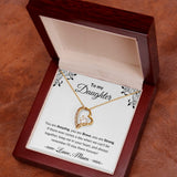 My Daughter | You Are Amazing - Forever Love NecklaceThe dazzling Forever Love Necklace is sure to make her heart melt! This necklace features a stunning 6.5mm CZ crystal surrounded by a polished heart pendant embellisJewelryShineOn FulfillmentThe Everlasting Gift