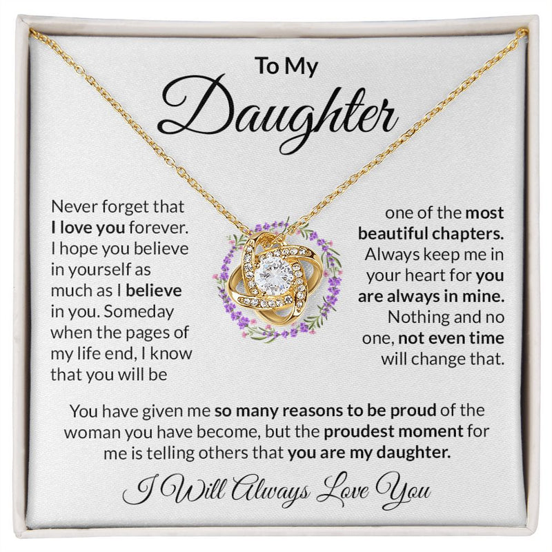 My Daughter | Never Forget - Love Knot Necklace