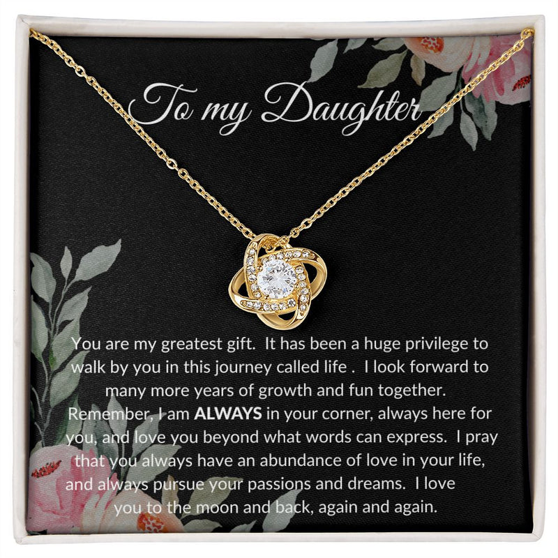 My Daughter | Greatest Gift - Love Knot Necklace