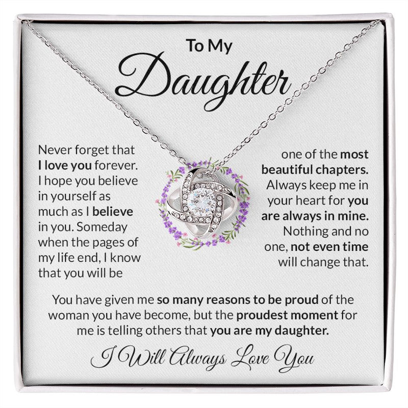 My Daughter | Never Forget - Love Knot Necklace