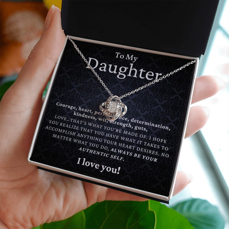 My Daughter | Courage - Love Knot Necklace