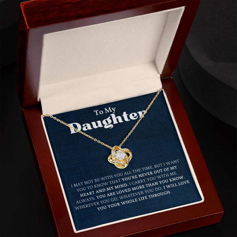 My Daughter | With You - Love Knot NecklaceImagine her reaction receiving this beautiful Love Knot Necklace. Representing an unbreakable bond between two souls, this piece features a beautiful pendant embelliJewelryShineOn FulfillmentThe Everlasting Gift