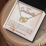 My Soulmate | Meant To Be - Interlocking Hearts Necklace  Give her the gift that symbolizes your never-ending love. Featuring two lovely hearts embellished with cubic zirconia crystals, this Interlocking Hearts necklace iJewelryShineOn FulfillmentThe Everlasting Gift