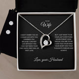 My Wife | I Married You - Forever Love Necklace + Clear CZ EarringsGive your loved one a gift that will make their heart swell! The Forever Love Necklace and Cubic Zirconia Earring Set is sure to do the trick. This necklace and earrJewelryShineOn FulfillmentThe Everlasting Gift