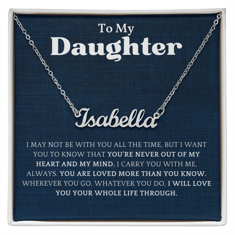 My Daughter | Heart And Mind - Custom Name Necklace
