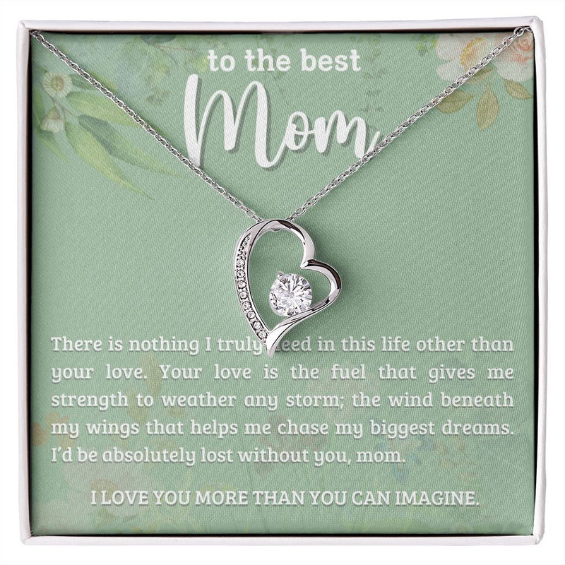 The Best Mom | There Is Nothing - Forever Love NecklaceThe dazzling Forever Love Necklace is sure to make her heart melt! This necklace features a stunning 6.5mm CZ crystal surrounded by a polished heart pendant embellisJewelryShineOn FulfillmentThe Everlasting Gift