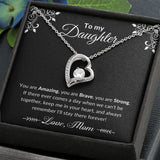 My Daughter | You Are Amazing - Forever Love NecklaceThe dazzling Forever Love Necklace is sure to make her heart melt! This necklace features a stunning 6.5mm CZ crystal surrounded by a polished heart pendant embellisJewelryShineOn FulfillmentThe Everlasting Gift